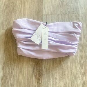 Zara Light Purple Bandeau Corset Top